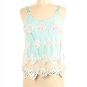 Charlotte Russe Turquoise Tank Top